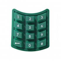 Dark Green Digital Button Energy Meters Silicone Rubber Keypads Keyboards