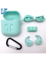 High Quality Shockproof Protective Silicone Airpods Case Suit With Keychain