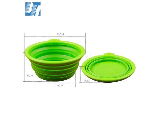 Foldable Non-stick Silicone Feeding Food Travel Pet Bowl